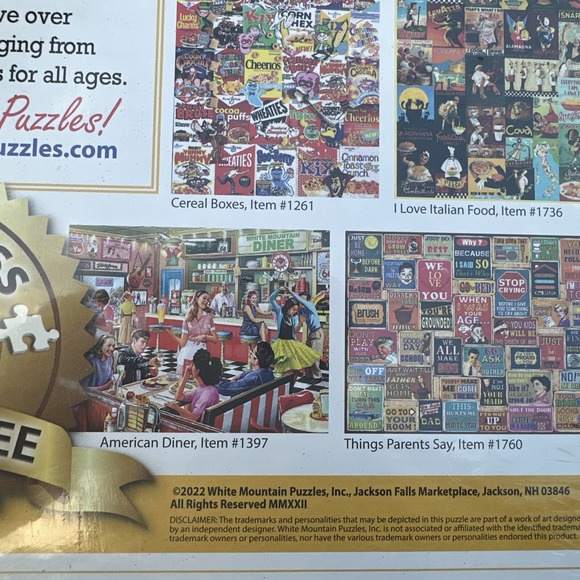 Yellowstone National Park White Mountain 1000 Larger Piece Puzzle Shrinkwrapped - Picture 5 of 8